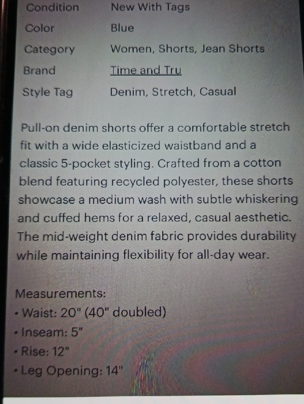 Blue Women's Denim Shorts - Stretch Cuffed Summer Short - Picture 10 of 10